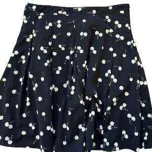 COLDWATER CREEK Women's Polyester Pleated A-Line Skirt Cherry Black Gray M 10 12